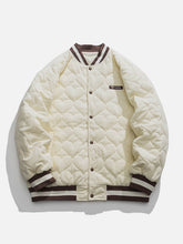 Manteau d'hiver matelassé à lettres floquées en forme de cœur